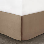 Tan Faux Suede Comforter Set with Lodge Style - California King