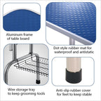 Large Heavy Duty Pet Grooming Table with Adjustable Arm - Black or Blue