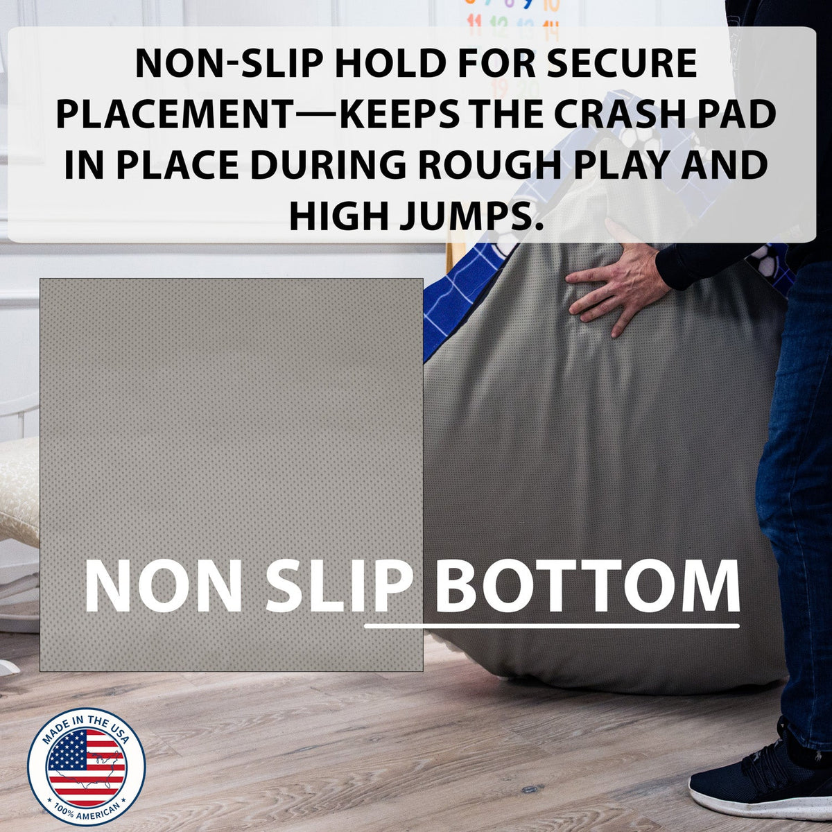 Sensory Crash Pad for Kids & Adults with Removable Washable Cover - Blue, Red, and More