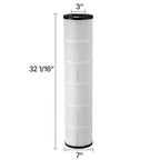 Hot Tub Spa Pool Filter Cartridge 4-Pack with Trilobal Fiber - Black
