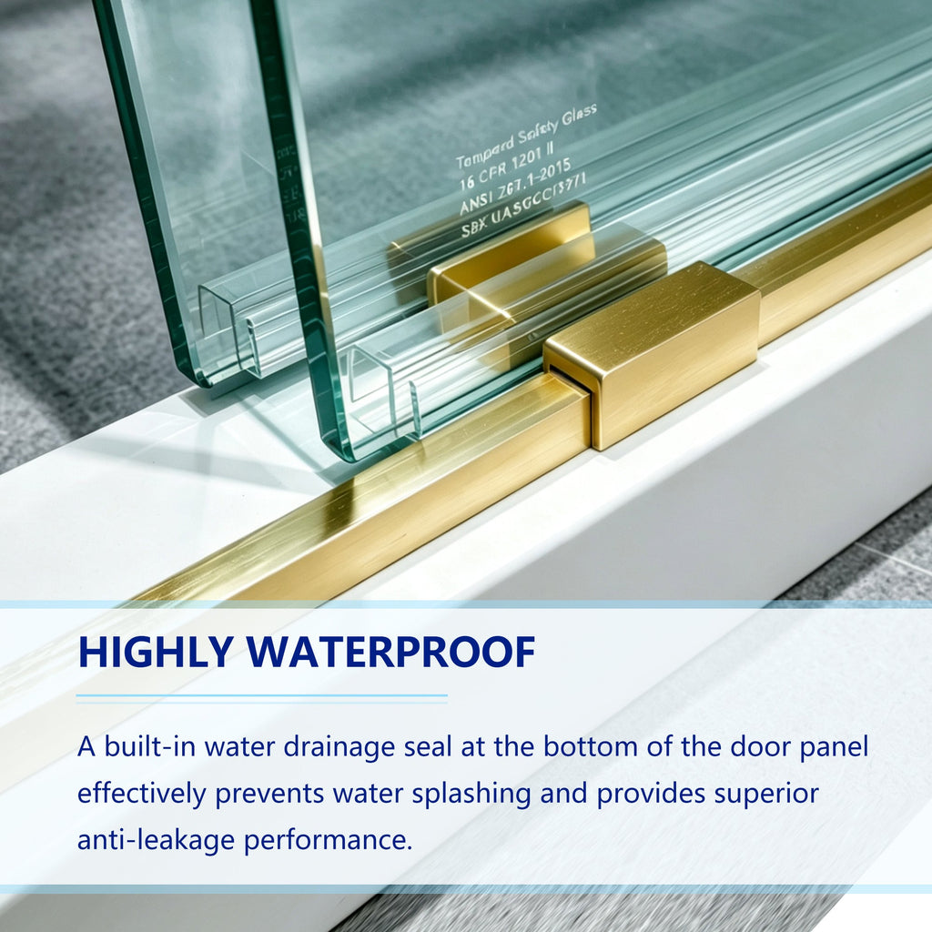 Frameless Double Sliding Shower Door