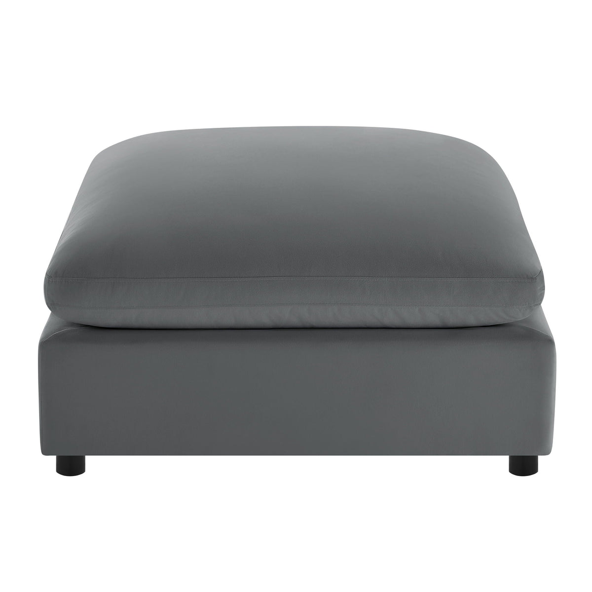 Caylie Upholstered Ottoman with Removable Covers - Beige or Dark Gray