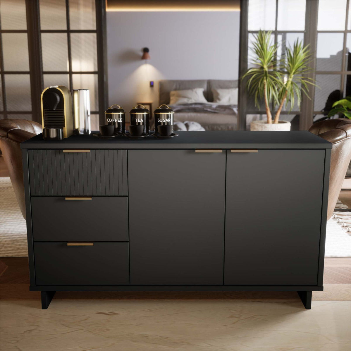 Granville Sideboard with Full Extension Drawers - Multiple Colors