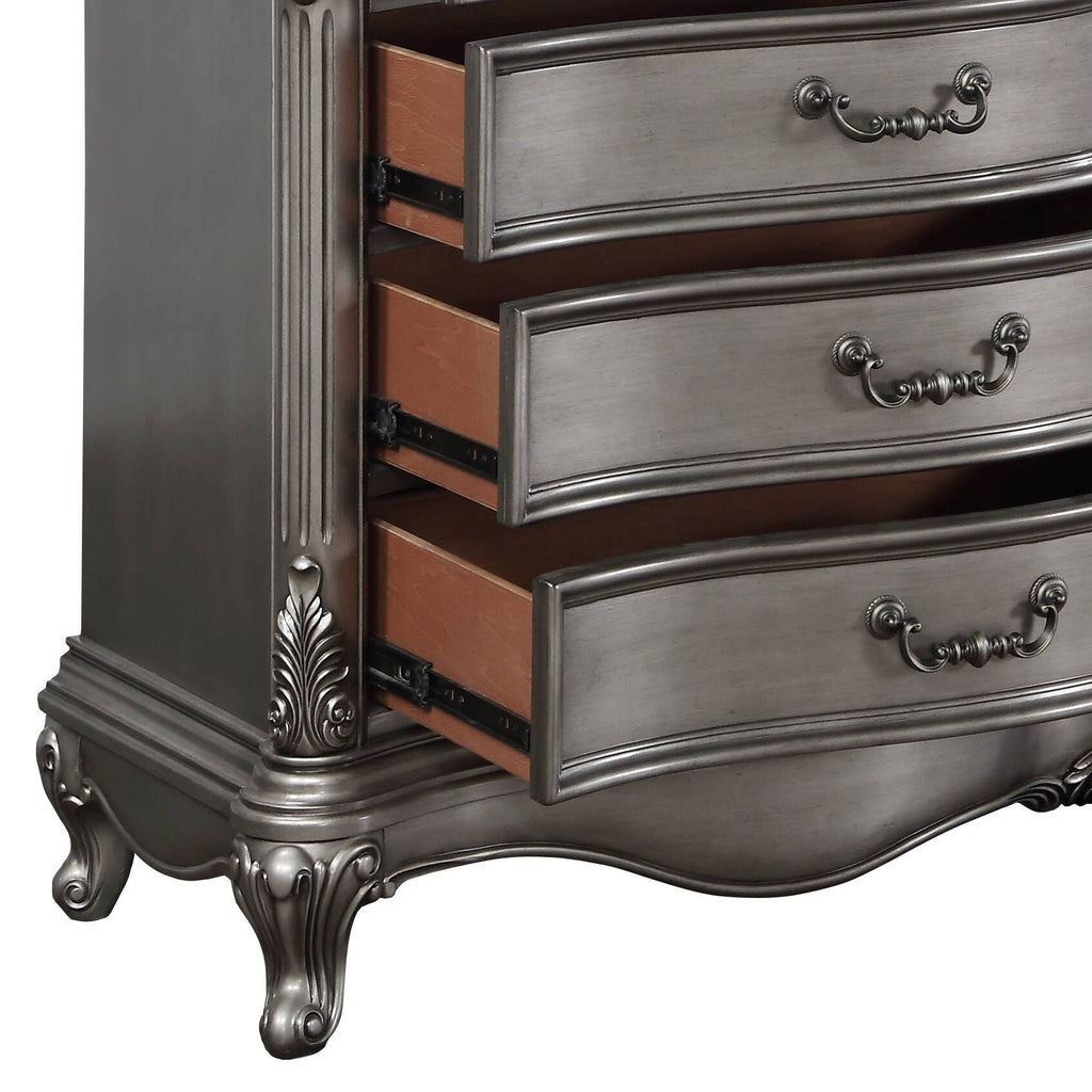 Ariadne Dresser with Full-Extension Drawers - Antique Silver