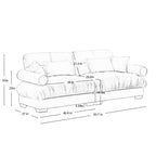 Modern Oversize Sofa with Cloud-Like Comfort - Fabric Stationary Sofa