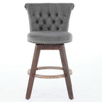 26" Counter Height Bar Stools with 360° Swivel - Gray