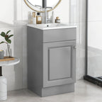 Bathroom Vanity with Sink and Adjustable Shelf - Multiple Colors
