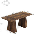 Double Pedestal Executive Desk with Spacious Work Surface - Dark Brown or Black
