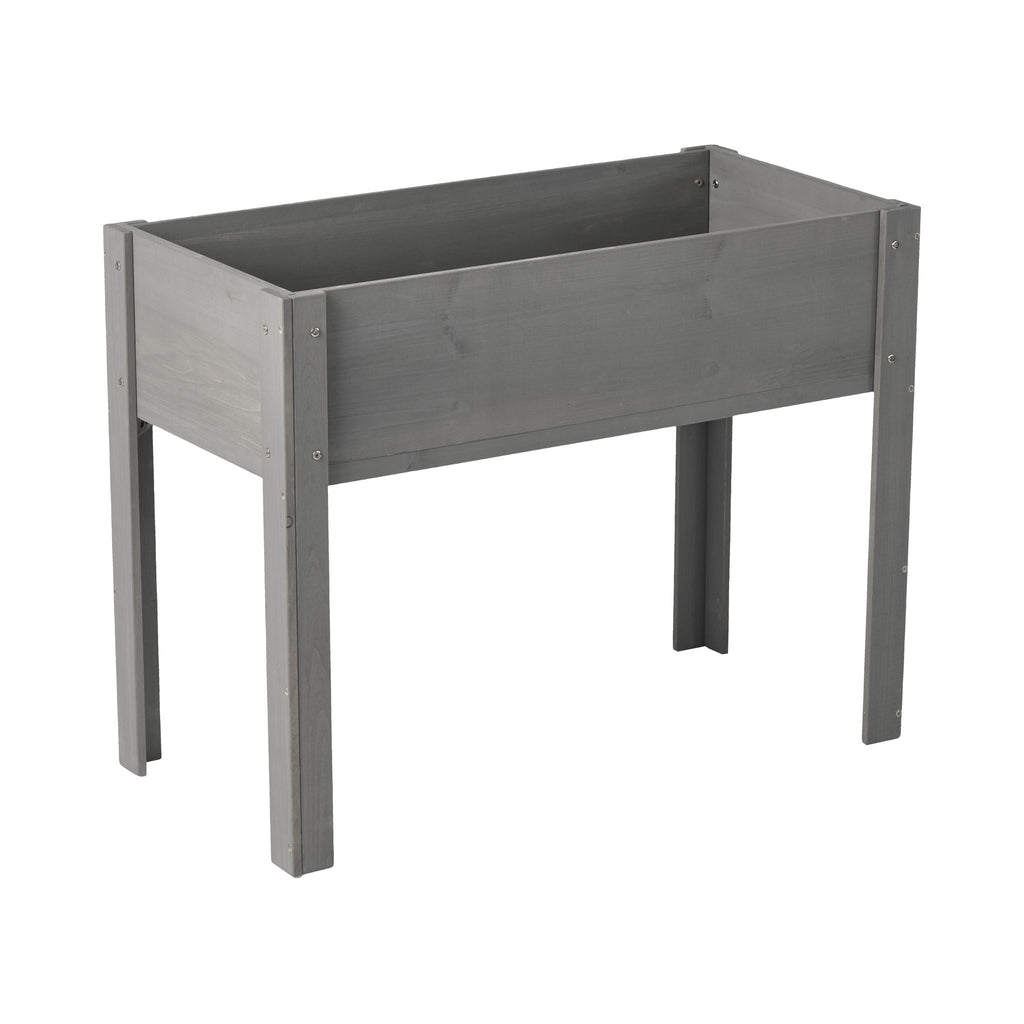 Solid Wood Raised Garden Bed with Legs - Available in Gray, Dark Gray, Dark Brown
