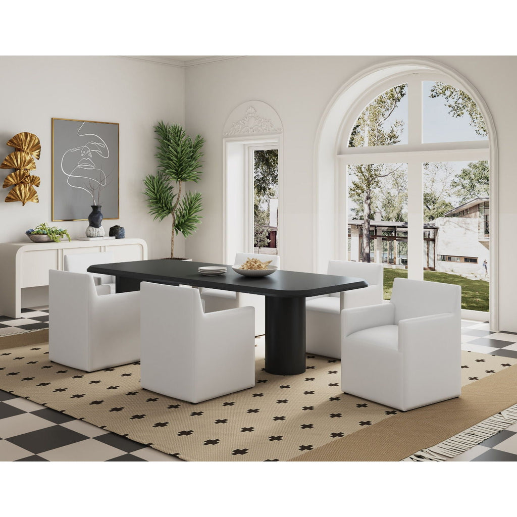 Square Armchair with Upholstered Seat - Available in Multiple Colors