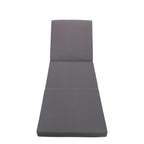 Gray Broadway Ian Chaise Lounge Cushion with Waterproof Fabric - Gray