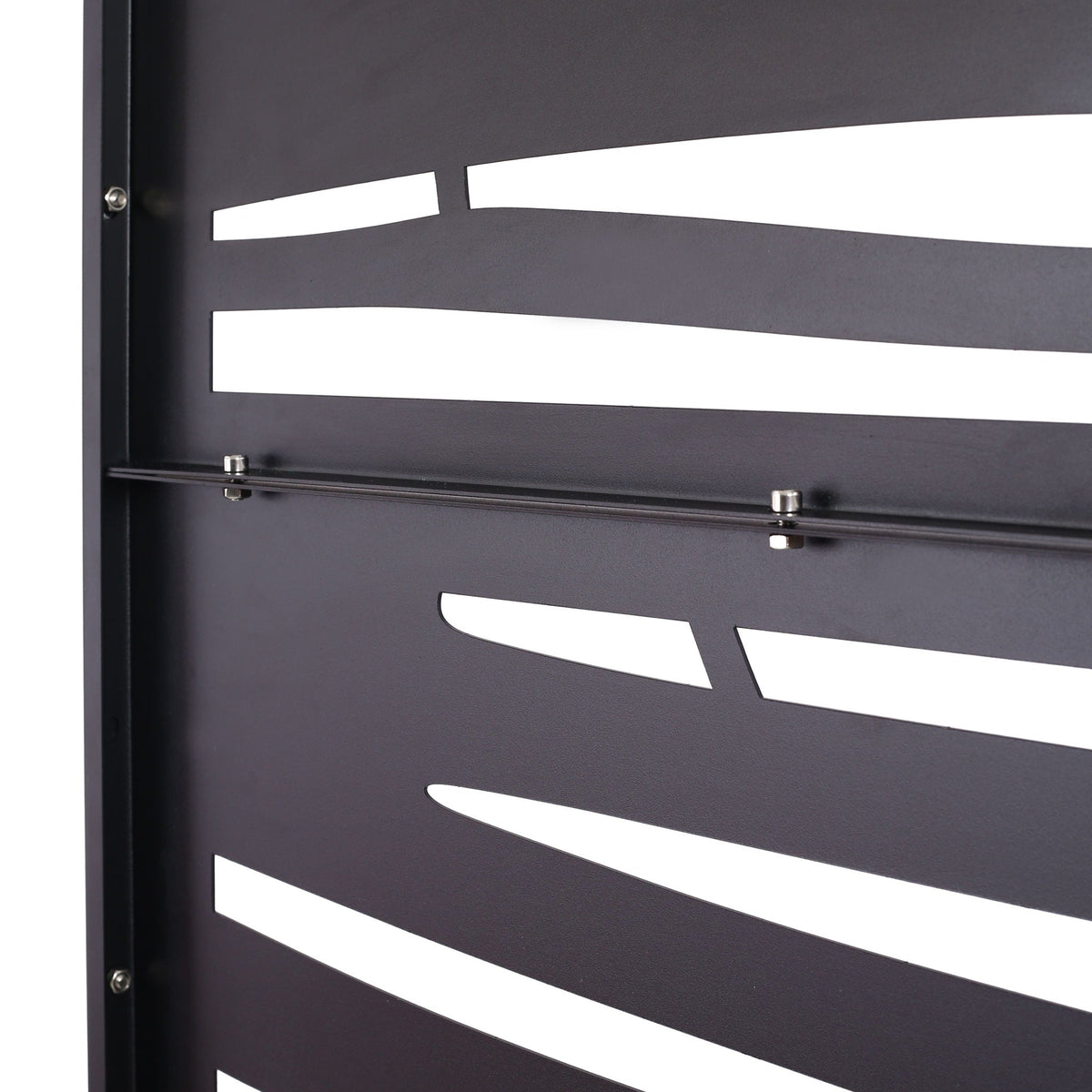 Metal Privacy Screen Room Divider with Durable Construction - Black, White, Dark Brown