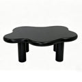 Cloud Shaped Coffee Table with 4 Round Legs - White, Black, or Light Brown