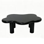 Cloud Shaped Coffee Table with 4 Round Legs - White, Black, or Light Brown