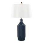 Contemporary Table Lamp with Ceramic Base - Blue