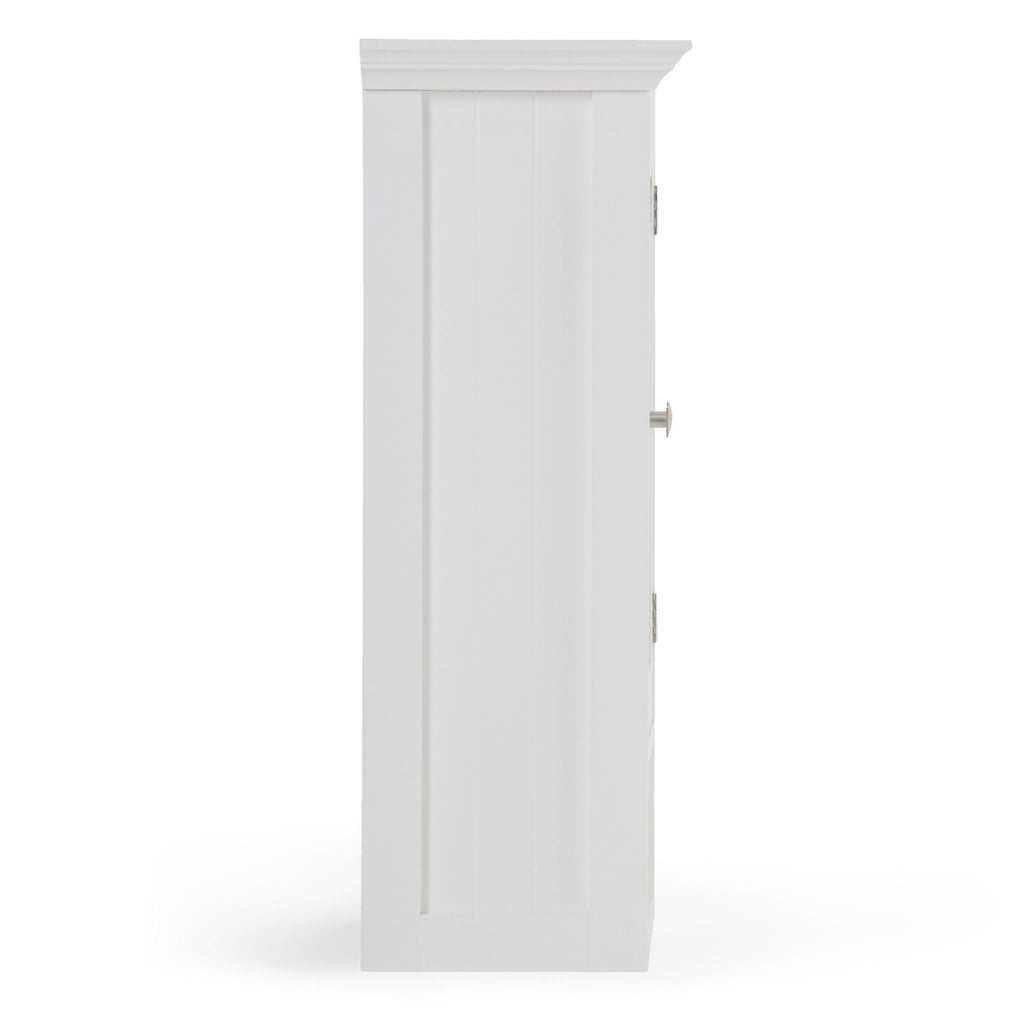 Double Door Wall Cabinet with Adjustable Shelves - Pure White