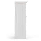 Double Door Wall Cabinet with Adjustable Shelves - Pure White