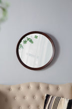 Transitional Mango Wood Wall Mirror with Frame - Multiple Colors