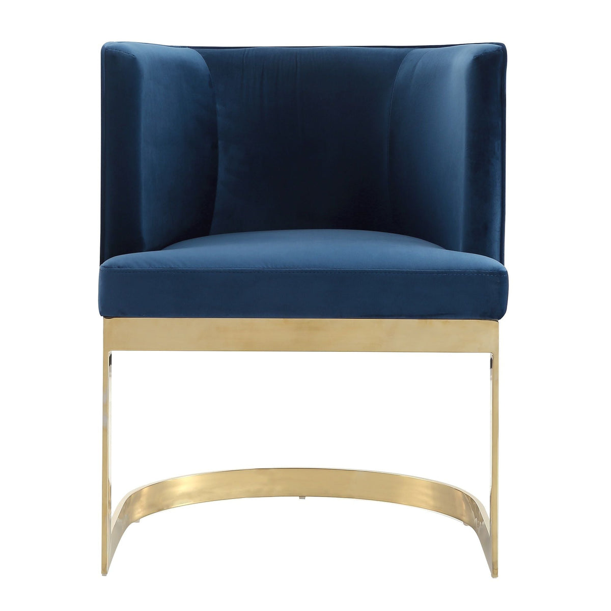 Aura Dining Chair with Brass Frame - Pink, Blue, or Beige