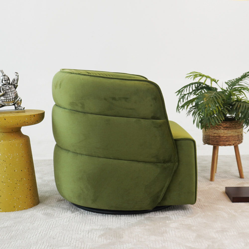 Walden Stylish Swivel Chair with Integrated Armrests - Multiple Colors