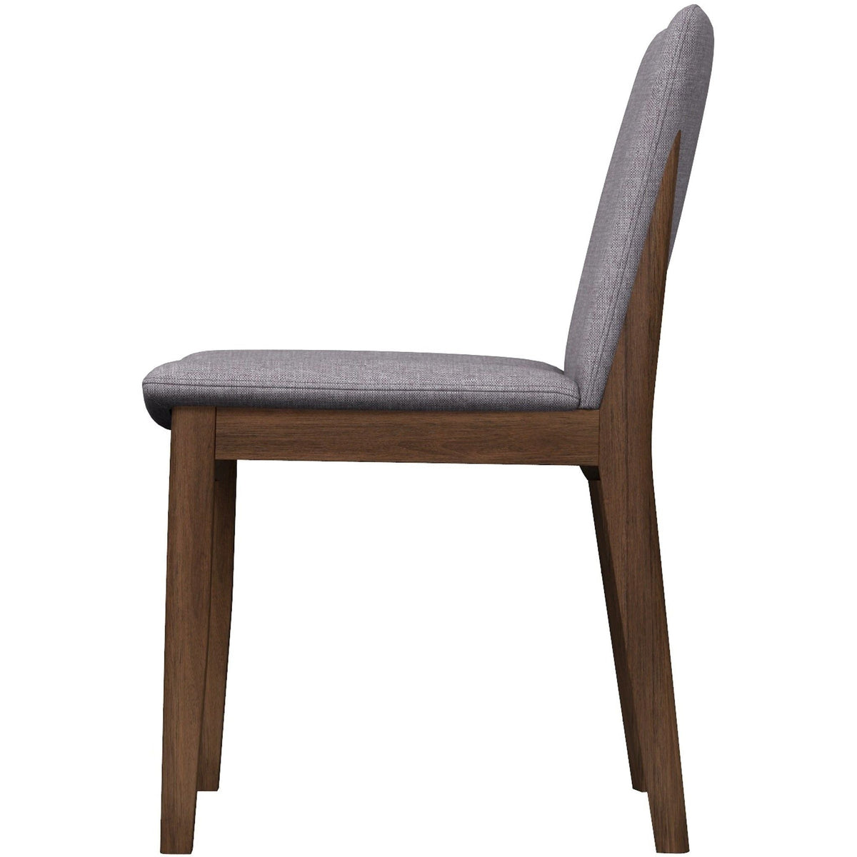 Mid-Century Modern Solid Wood Dining Chair Set with Fabric Upholstery - Multiple Colors