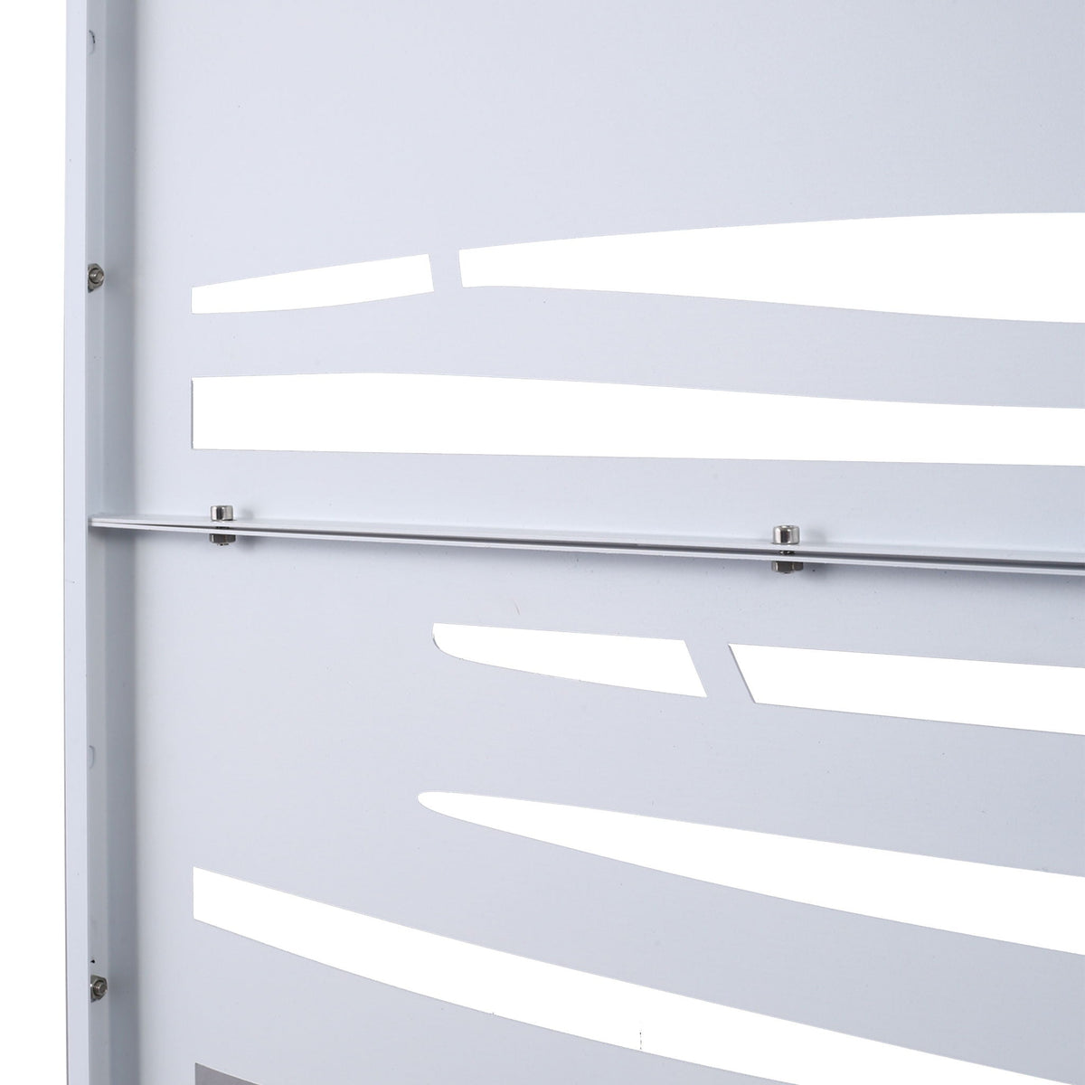 Metal Privacy Screen Room Divider with Durable Construction - Black, White, Dark Brown