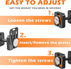 Adjustable 9 in 1 Dumbbell with Carbon Steel Construction - 50LB