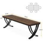Extra Long 2 Person Desk With X Legs - Brown / Black
