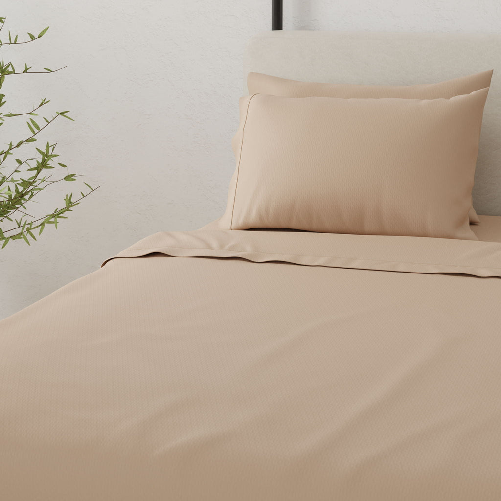 Brushed Hypoallergenic Sheet Set with Soft Microfiber - White, Beige, Light Brown, Gray
