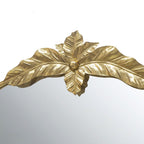 Gold Arched Wall Mirror with Metal Frame - Decorative Accent