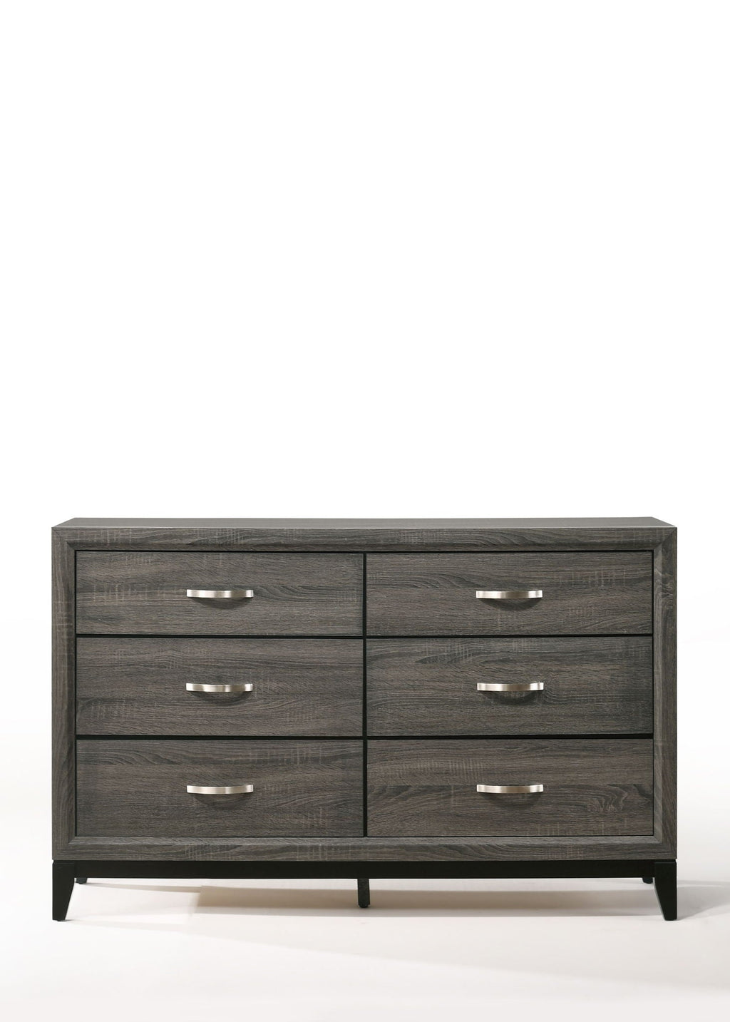 Weathered Dresser with Six Drawers – Gray