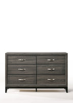 Weathered Dresser with Six Drawers – Gray