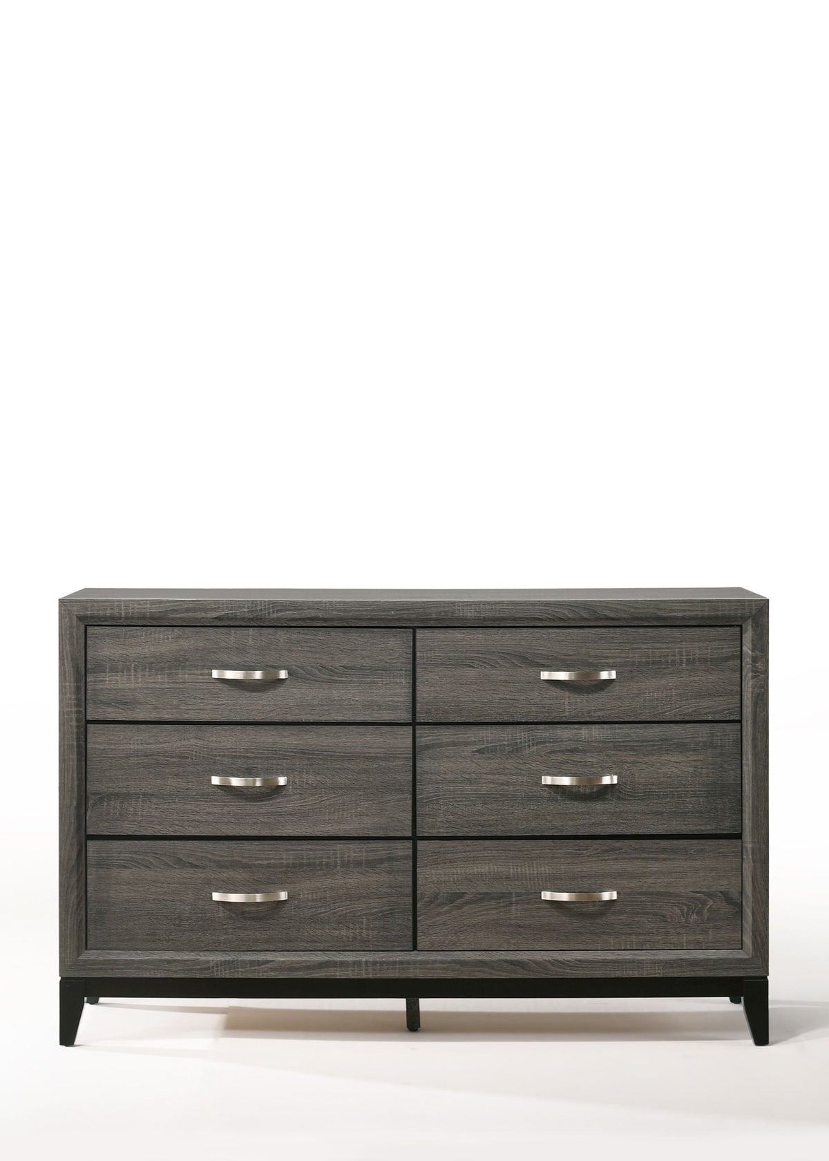 Weathered Dresser with Six Drawers – Gray