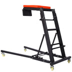 Heavy Duty Foldable Rolling Engine Top Creeper with Padded Deck - Black