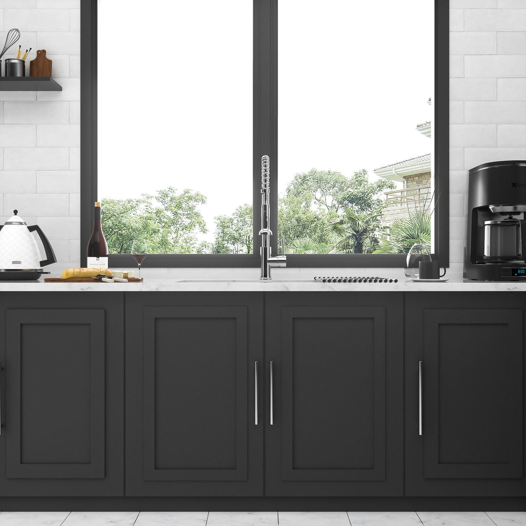 Gray Undermount Steel Kitchen Sink with Deep Single Bowl Basin