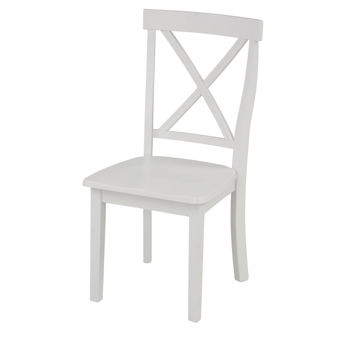 5-Piece Solid Wood Dining Set — White or Dark Gray