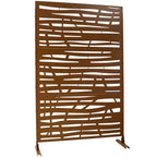 Metal Privacy Screen Room Divider with Durable Construction - Black, White, Dark Brown