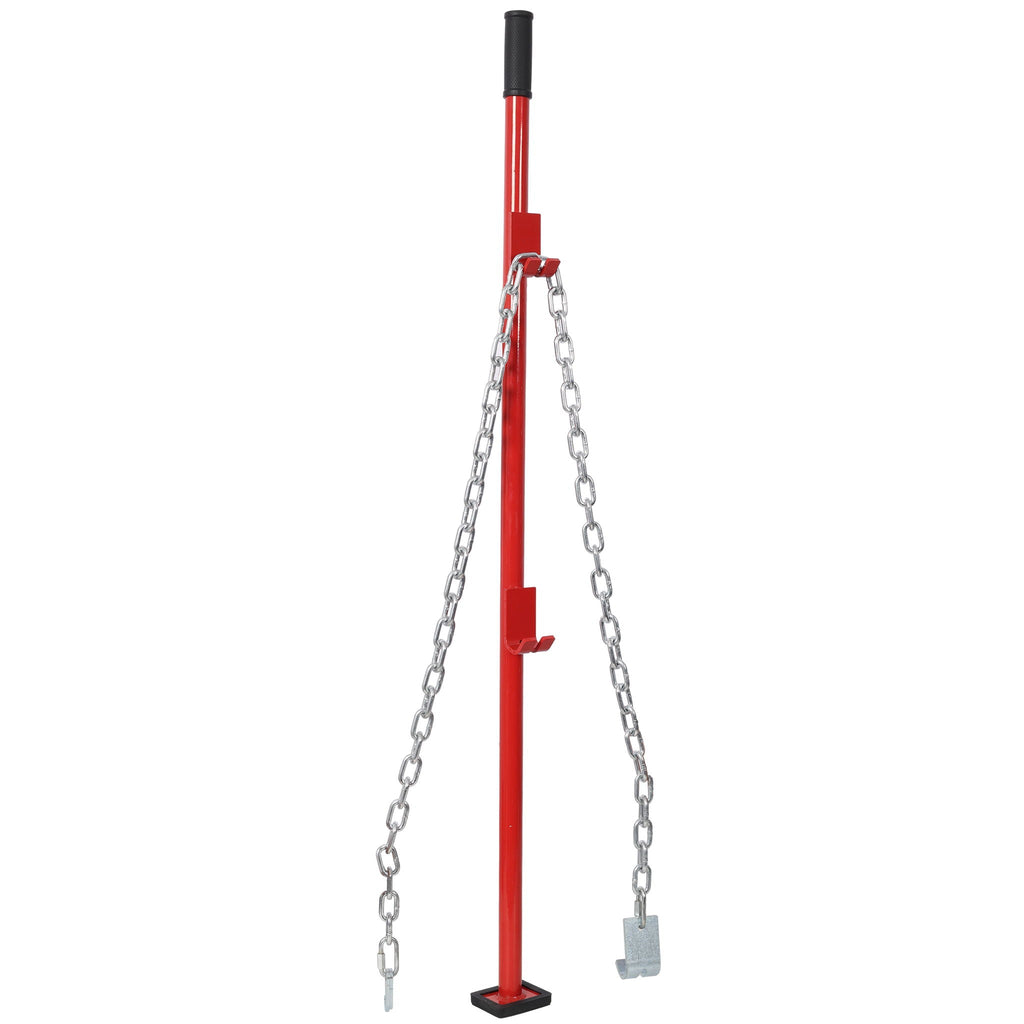 Universal Pulling Stick Tool for Car Repair Bumpers and Dent Fixing with Adjustable Steel - Red