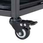 Heavy Duty Dog Crate with Lockable Wheels - Black