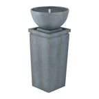 Zen Bowl Outdoor Water Fountain with Relaxing Water Feature - Dark Gray