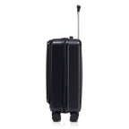 ABS Spinner Wheel Luggage Set with Cosmetic Case - Black