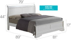 Sleigh Bed with Low Footboard - Real Wood Veneers, Multiple Colors