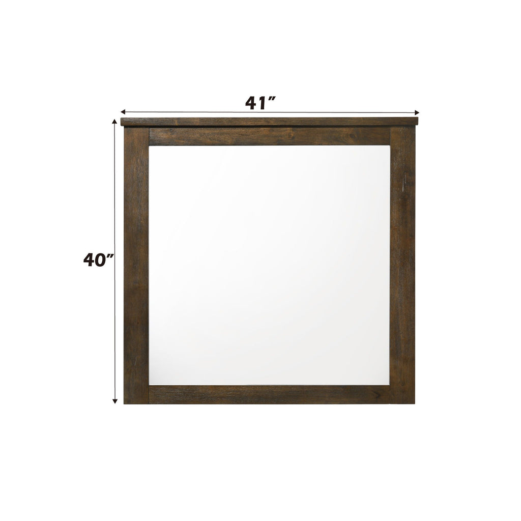 Oak Mirror Merrilee with Minimalist Frame - Oak