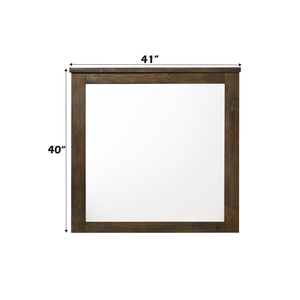 Oak Mirror Merrilee with Minimalist Frame - Oak