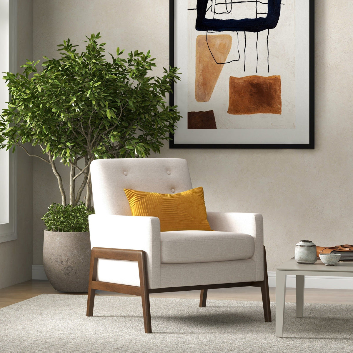 Cole Solid Wood Lounge Chair