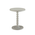 Round Accent Table with Pedestal Base - White or Dark Brown