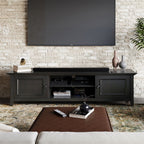 Low TV Media Stand with Adjustable Shelf - Hickory Brown