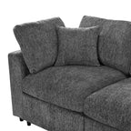 130.3" Modular Sectional Sofa with Deep Seat Comfort - Chenille