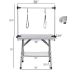 Folding Pet Grooming Table with Adjustable Arm - Multiple Colors