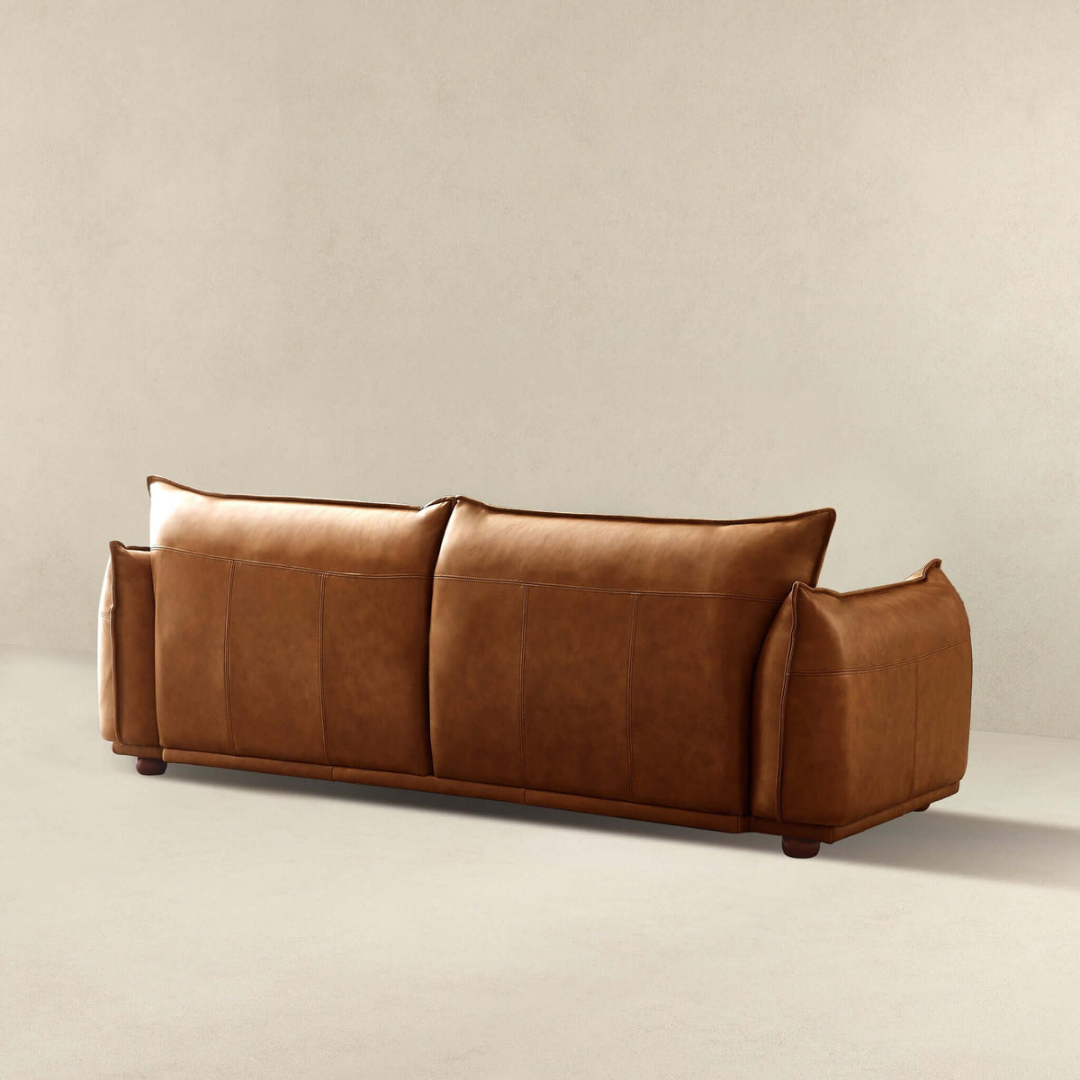 Mid-Century Modern Luxury Sofa with Tufted Design - Light Brown or White